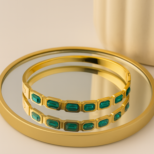 Emerald Alloy GOLDEN Bangle