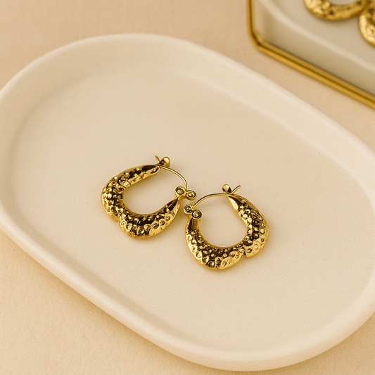 Luna Luxe Gold-Plated Hoop Earrings