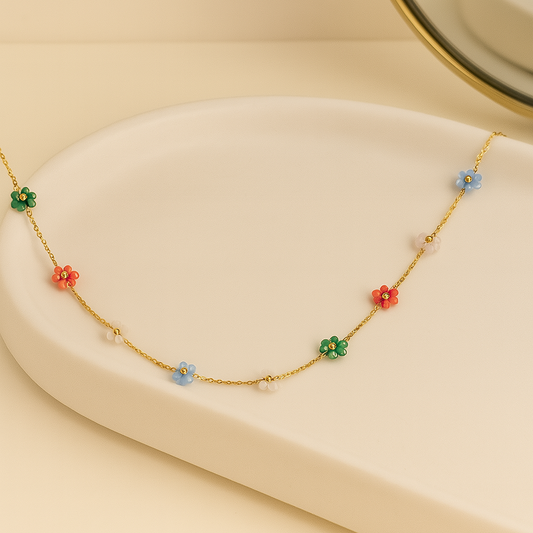 Petal Pop – Colorful Mini Flower Necklace