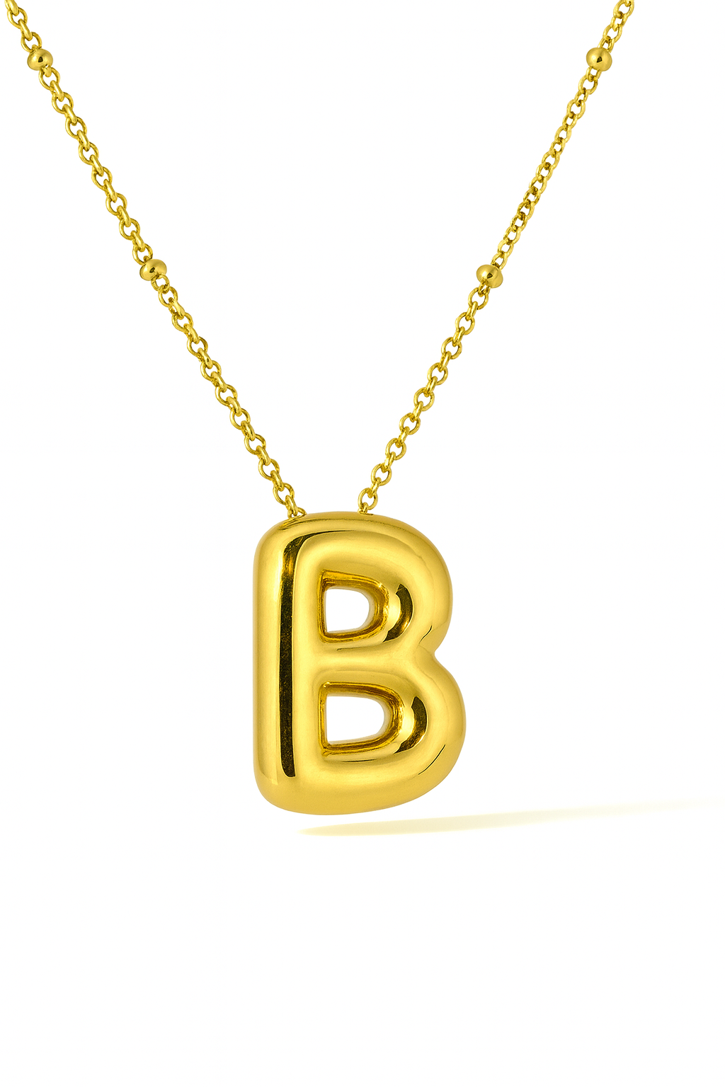 Initial Necklace – Gold-Plated Anti-Tarnish Pendant