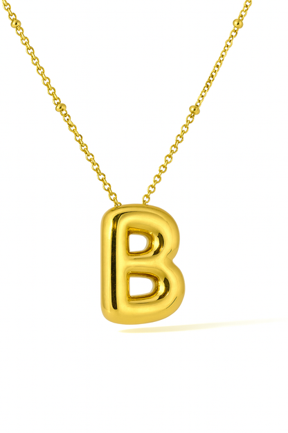 Initial Necklace – Gold-Plated Anti-Tarnish Pendant