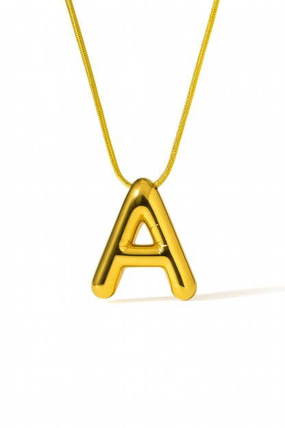 Initial Necklace – Gold-Plated Anti-Tarnish Pendant
