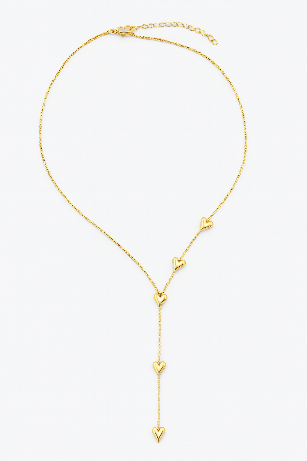 Celestia Heart Necklace – Gold-Plated Anti-Tarnish Lariat Chain