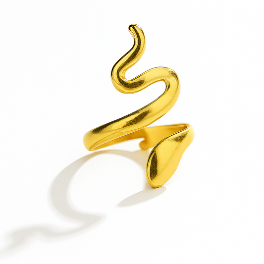 Serpenté Ring – Spiral Gold-Plated Anti-Tarnish Statement