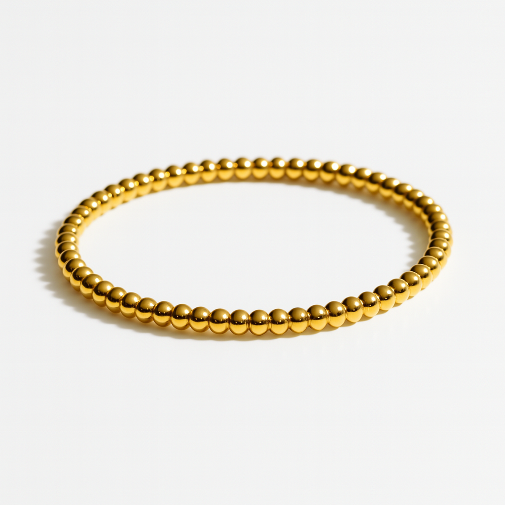 Bead Bold Babe – Gold Plated Anti-Tarnish Beaded Bangle