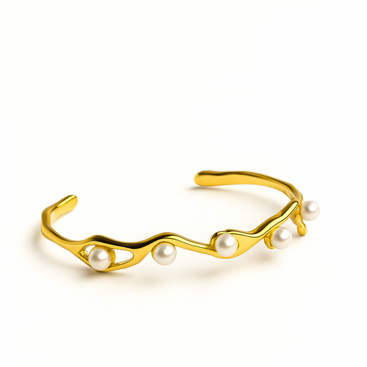 Pearl Waves GOLDEN Cuff