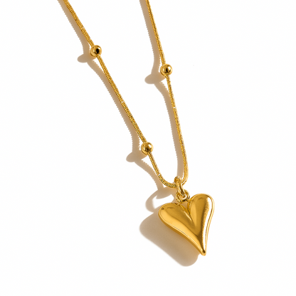 Bold Gold Heart Necklace
