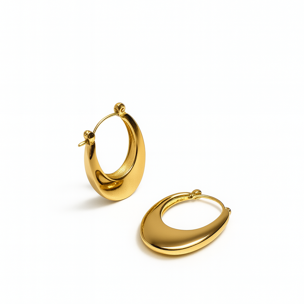 Glow Up Hoops Gold-Plated Anti-Tarnish Hoops