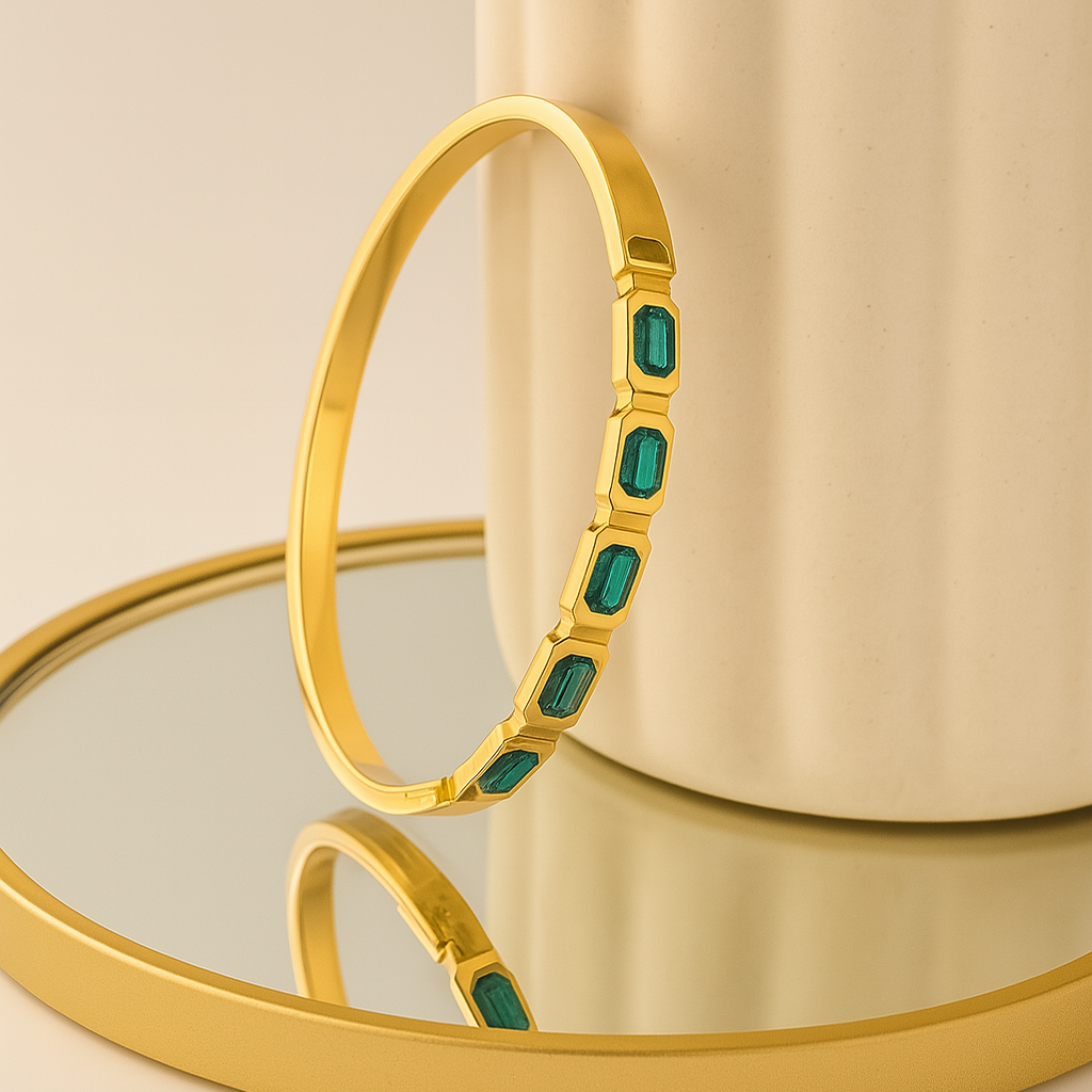 Emerald Alloy GOLDEN  Bangle
