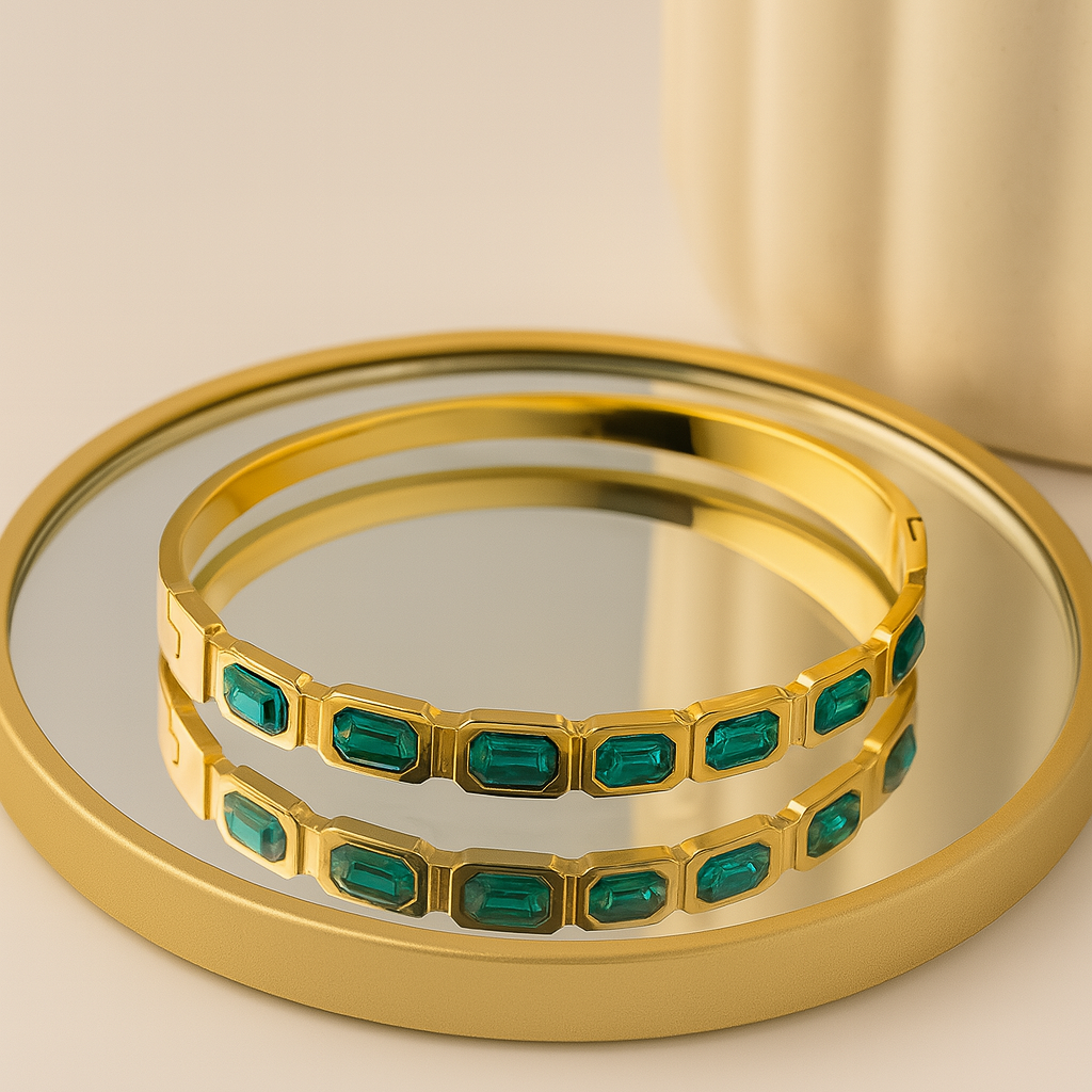 Emerald Alloy GOLDEN  Bangle
