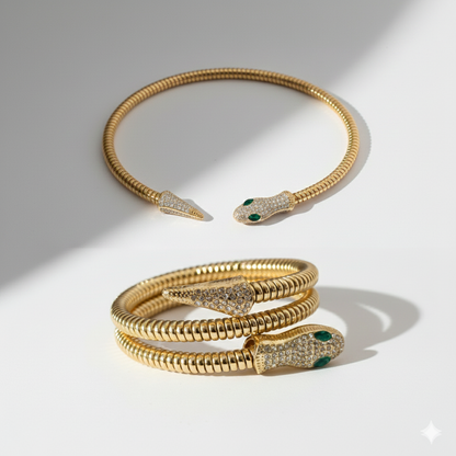 Emerald Snake Wrap Set