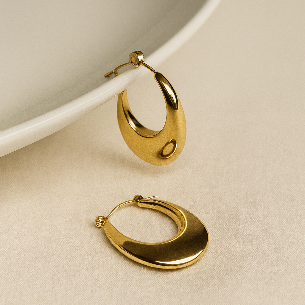 Glow Up Hoops Gold-Plated Anti-Tarnish Hoops