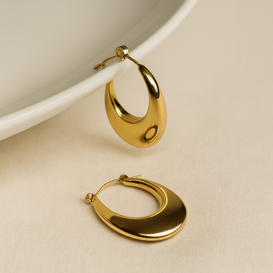 Glow Up Hoops Gold-Plated Anti-Tarnish Hoops
