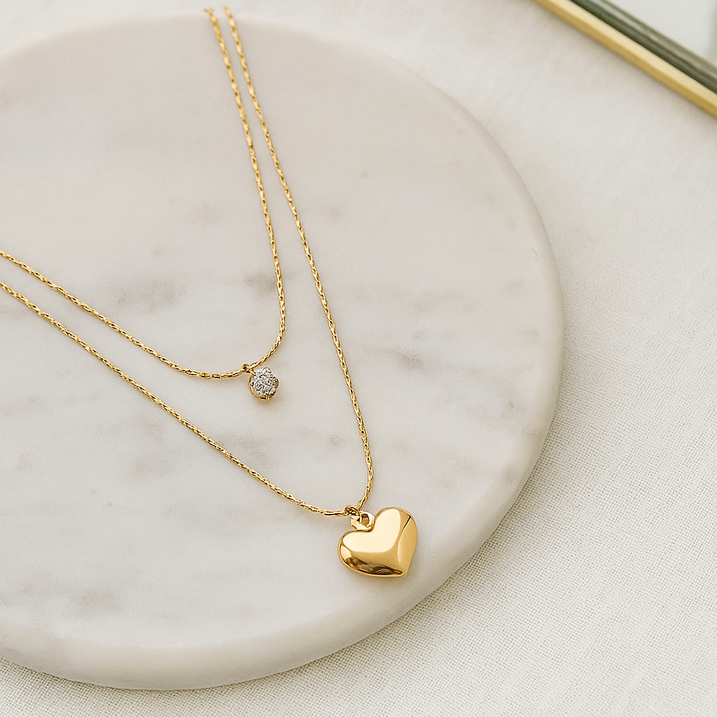 HeartGlow Duo Necklace