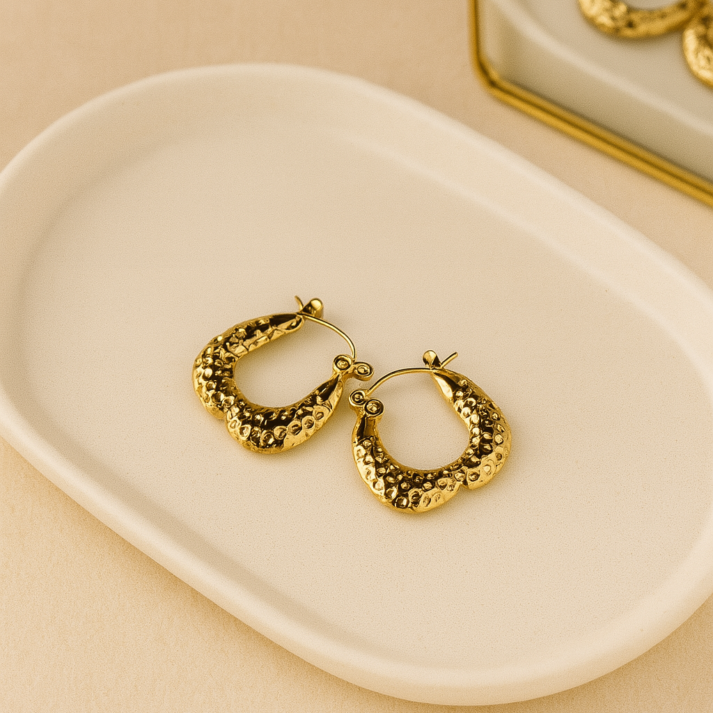 Luna Luxe Gold-Plated Hoop Earrings