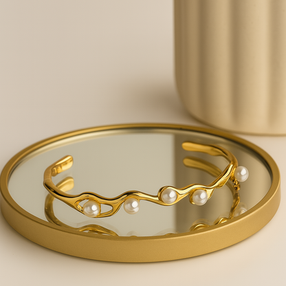 Pearl Waves GOLDEN Cuff